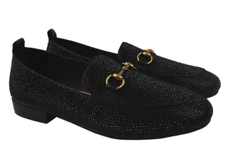 Туфли на низком ходу женские Berkonty натуральная кожа цвет Черный 278-20DTC
