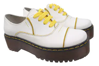 Туфлі на платформі жіночі Maxus Shoes натуральна шкіра колір Білий 45-20DTC