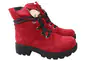 Ботинки на платформе женские Sattini Натуральная замша красный 168-20DHC Фото 1