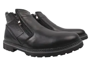 Ботинки на платформе мужские Maxus Shoes натуральная кожа черный 27-9/22ZHC