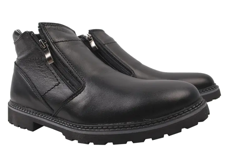 Черевики на платформі чоловічі Maxus Shoes натуральна шкіра чорний 27-9/22ZHC фото 1 — інтернет-магазин Tapok