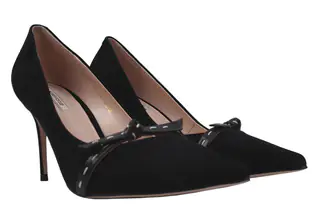Туфлі на шпильці жіночі Anemone Натуральна замша Чорні 100-20DT