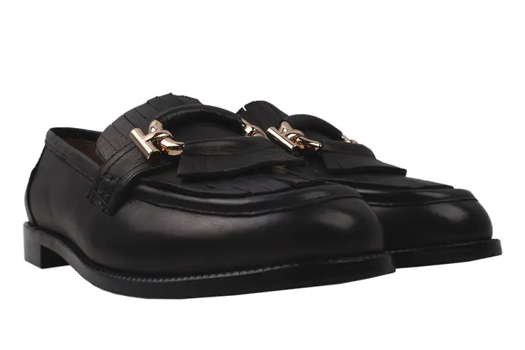 Туфли на низком ходу женские Anemone натуральная кожа цвет Черный 117-20DTC фото 1 — интернет-магазин Tapok