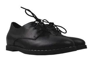 Туфли на шнуровке женские Farinni натуральная кожа Черные 64-20DTC