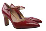 Туфлі жіночі з натуральної лакової шкіри на великому каблуці Червоні Angelo Vani 110-9DT Фото 1