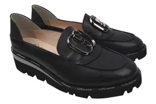 Туфлі на платформі жіночі Aquamarin натуральна шкіра Чорні 1723-20DTC