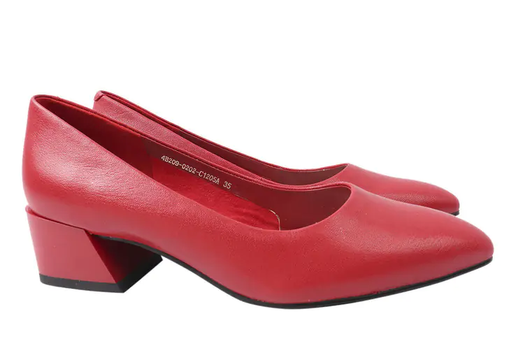 Туфлі жіночі з натуральної шкіри червоні Berkonty 349-21DTC фото 1 — інтернет-магазин Tapok