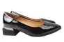 Туфлі жіночі з натуральної лакової шкіри на низькому ходу Чорні Oeego 71-21DTC Фото 1