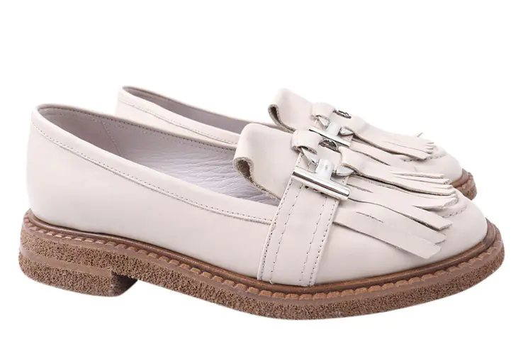 Туфлі жіночі з натуральної шкіри на низькому ходу Бежеві Aquamarin 1931-21DTC фото 1 — інтернет-магазин Tapok