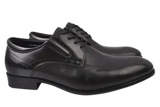 Мужские туфли из натуральной кожи на низком ходу цвет Черный Brooman 852-21DT