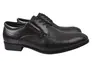 Туфлі чоловічі з натуральної шкіри на низькому ходу колір Чорний Brooman 852-21DT Фото 1