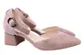 Туфли женские из натуральной замши на низком каблуке Розовые Geronea 955-21LT Фото 1
