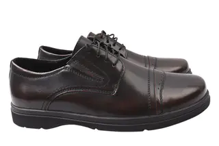 Туфлі чоловічі з натуральної шкіри на низькому ходу на шнурівці колір Кабір Vadrus 309-21DTC