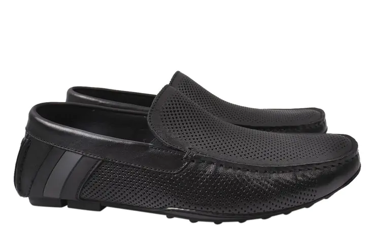 Мужские туфли из натуральной кожи на низком ходу цвет Черный Anemone 167-21LTMP фото 1 — интернет-магазин Tapok