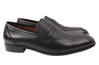 Туфли мужские из натуральной кожи на низком ходу цвет Черный Anemone 168-21DT