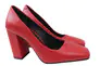 Туфли женские из натуральной кожи на большом каблуке цвет Красный Da Cota 38-21DT Фото 1