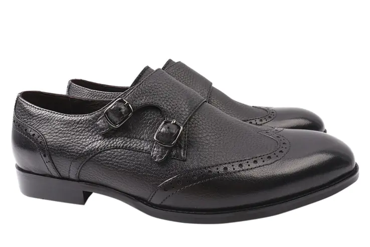 Туфлі чоловічі з натуральної шкіри на низькому ходу на шнурівці Чорні Lido Marinozi 210-21DT фото 1 — інтернет-магазин Tapok