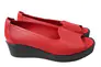 Туфли женские из натуральной кожи на платформе с открытым носком цвета Красный Aquamarin 1953-21LTCP Фото 1