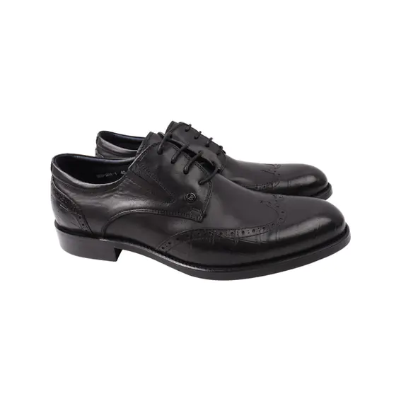Туфлі чоловічі Brooman Чорні натуральна шкіра 874-21DT фото 1 — інтернет-магазин Tapok