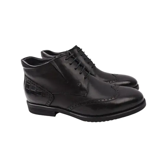 Ботинки мужские Brooman черные натуральная кожа 878-22ZH фото 1 — интернет-магазин Tapok