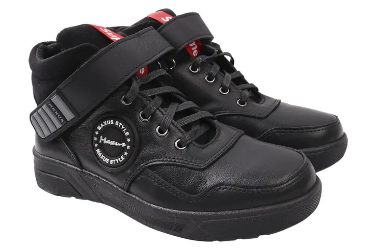 Черевики на платформі чоловічі Maxus Shoes натуральна шкіра колір Чорний 55-20/22DHC фото 1 — інтернет-магазин Tapok