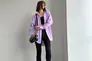 Лоферы женские замшевые лилового цвета на низком ходу Фото 7