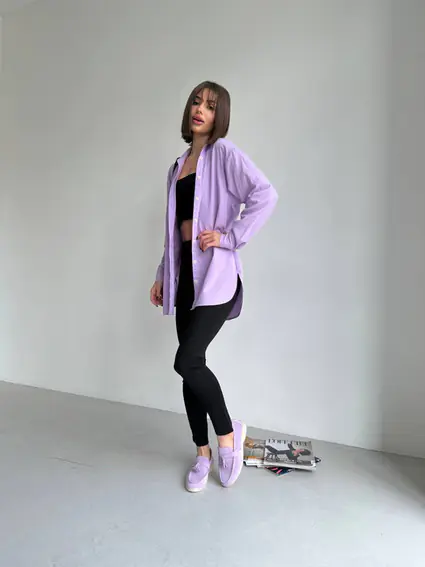 Лофери жіночі замшеві фіолетового кольору на низькому ходу фото 9 — інтернет-магазин Tapok