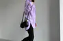 Лоферы женские замшевые лилового цвета на низком ходу Фото 11