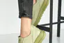 Женские кроссовки кожаные весна/осень зеленые Leader Style 3464 Фото 6