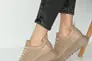 Жіночі кросівки шкіряні літні бежеві Yuves 115 Фото 3