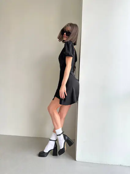 Босоножки женские кожаные черные фото 5 — интернет-магазин Tapok