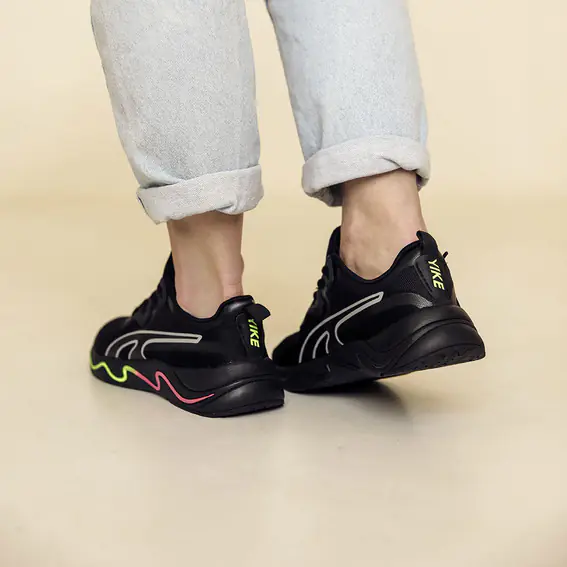 Кросівки жіночі  582693 Чорні зелені фото 4 — інтернет-магазин Tapok