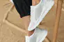 Женские кроссовки кожаные летние белые Yuves 181 Перфорация Фото 4