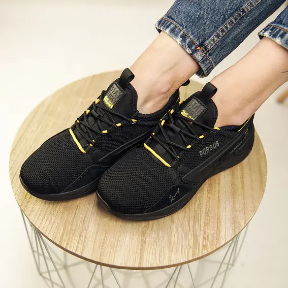 Кросівки жіночі  582825 Чорні жовті фото 7 — інтернет-магазин Tapok