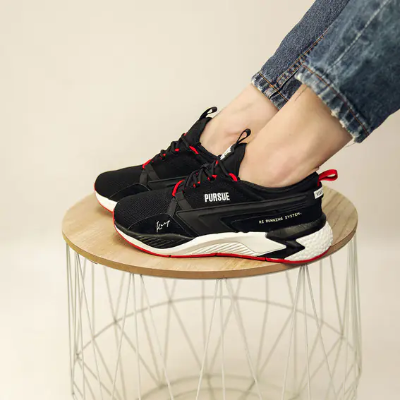 Кросівки жіночі  582827 Чорні червоні фото 3 — інтернет-магазин Tapok