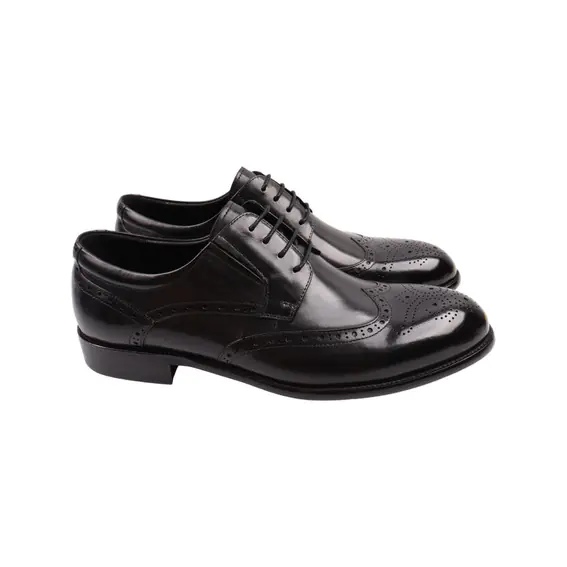 Туфли мужские Lido Marinozi черные натуральная кожа 288-22DT фото 1 — интернет-магазин Tapok