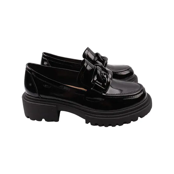 Туфли женские Brocoly черные натуральная лакированная кожа 385-22DTC фото 1 — интернет-магазин Tapok