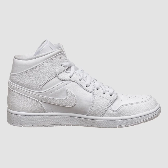 Кроссовки мужские Jordan 1 Mid White (554724-130) фото 8 — интернет-магазин Tapok