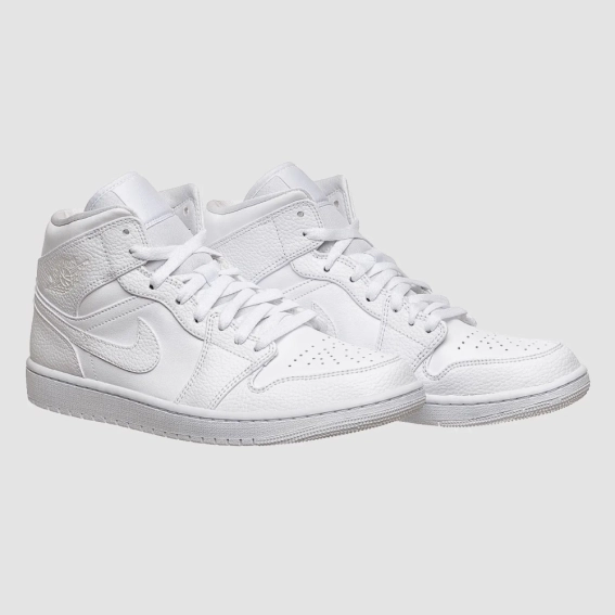 Кроссовки мужские Jordan 1 Mid White (554724-130) фото 10 — интернет-магазин Tapok
