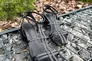 Босоножки женские кожаные черного цвета на каблуке Фото 18