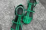 Босоножки женские кожаные зеленого цвета на каблуке Фото 23