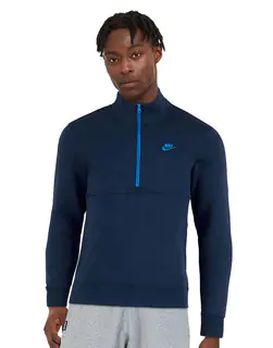 Кофта чоловічі Nike Sportswear Club Men's Brushed-Back 1/2-Zip Sweatshirt (DD4732-410)