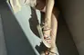Босоножки женские кожаные бежевые на бежевой подошве Фото 7