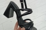 Босоножки женские кожаные черные на каблуке Фото 10