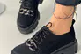 Туфли женские замшевые черные на шнуровке Фото 1