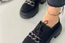 Туфли женские замшевые черные на шнуровке Фото 2
