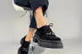 Туфли женские замшевые черные на шнуровке Фото 6