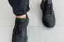 Кросівки чоловічі шкіряні чорні матові на чорній підошві Фото 5