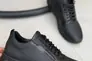 Кросівки чоловічі шкіряні чорні матові на чорній підошві Фото 10