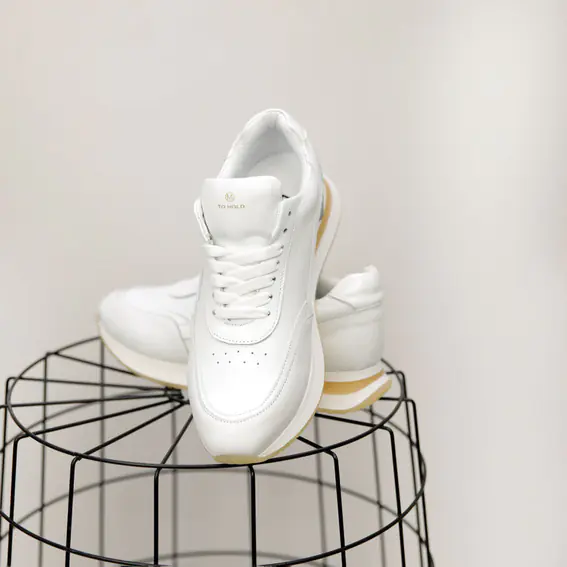 Кросівки жіночі шкіряні 4S 584016 Білі фото 6 — інтернет-магазин Tapok